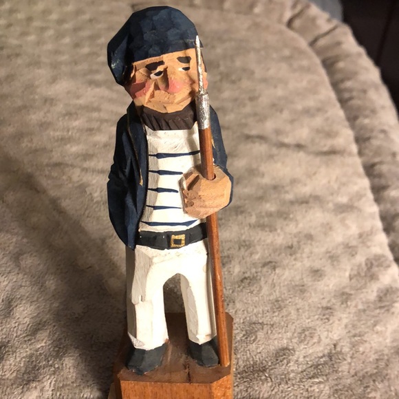 Vintage Sailor Hand Carved/Painted Wood Carving Excellent Condition - Picture 5 of 11